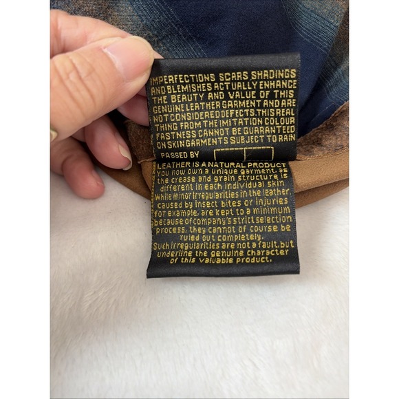 Scully Western Montana Vest Large Denim Body Leather Accents Cowboy Vintage Boho - Picture 7 of 11